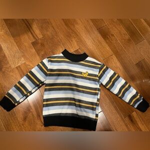 Stylish Kids Striped Sweater - Black, Gray, Yellow (Boys 4-5 years)